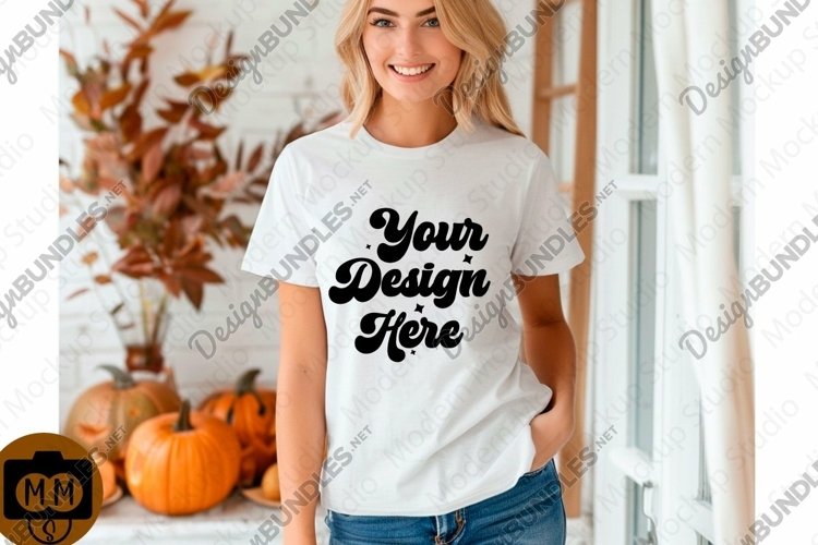 White Tshirt Mockup Image 7