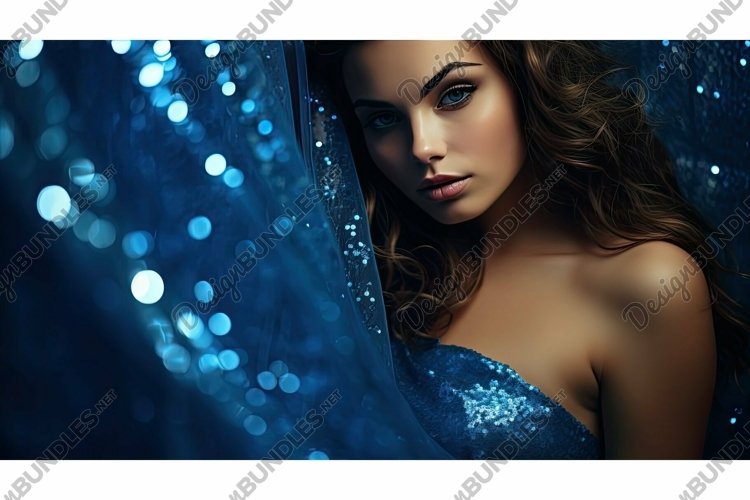 dreamy blue sequin background