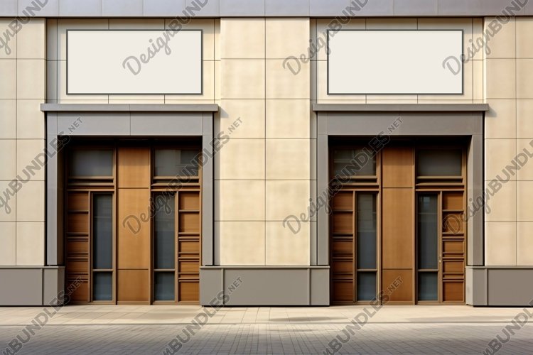 Sign Board Mockup Commercial Building Fascia Aluminium Metal