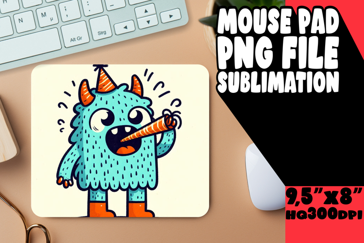 Joyful Mouse Mat Design Sublimation, Monster