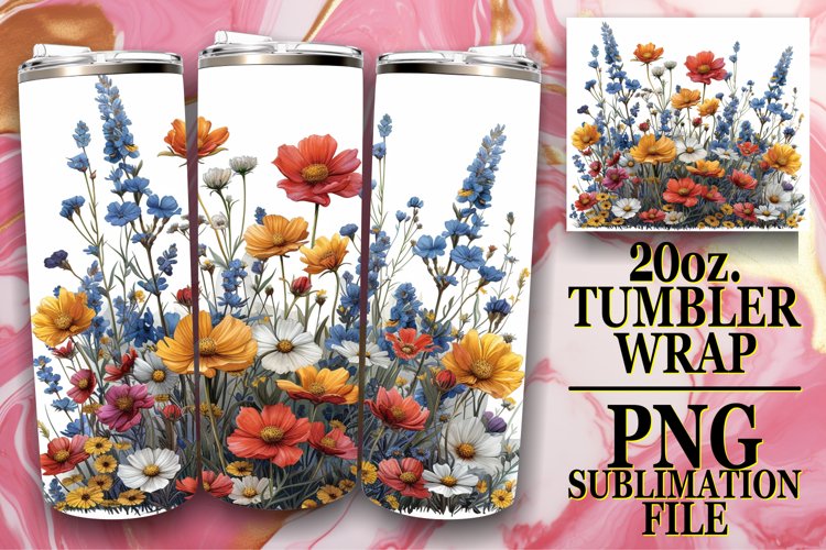 Elegant Flower Pattern Tumbler Sublimation for Spring