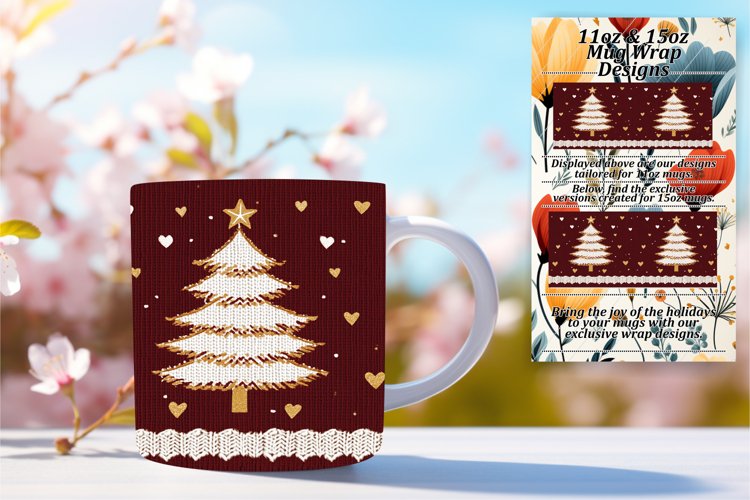 CHIC 11oz PNG Mug Wrap Template , Holiday