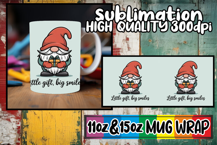 Magical sunsets sublimation print wrap, Holiday Gnome example image 1