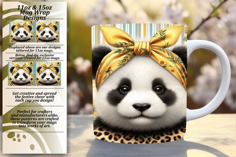 Glamorous 15oz Mug Wrap Png Artwork , Cute Animals