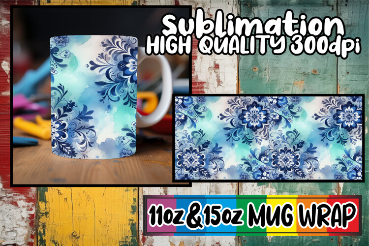 Colorful days sublimation print wrap, Watercolor Pattern example image 1