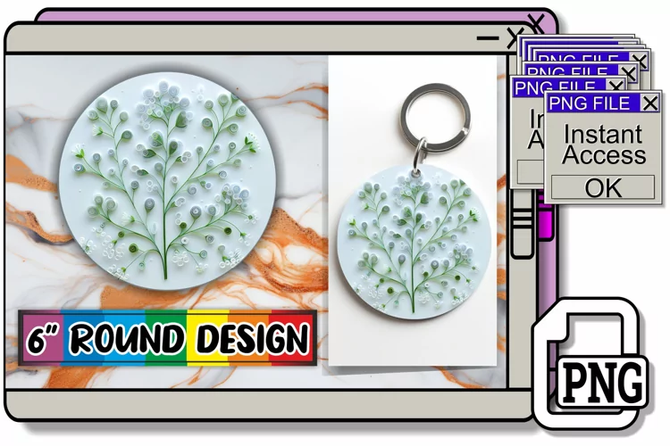 Stylish 3D Petal Keychain & Coaster