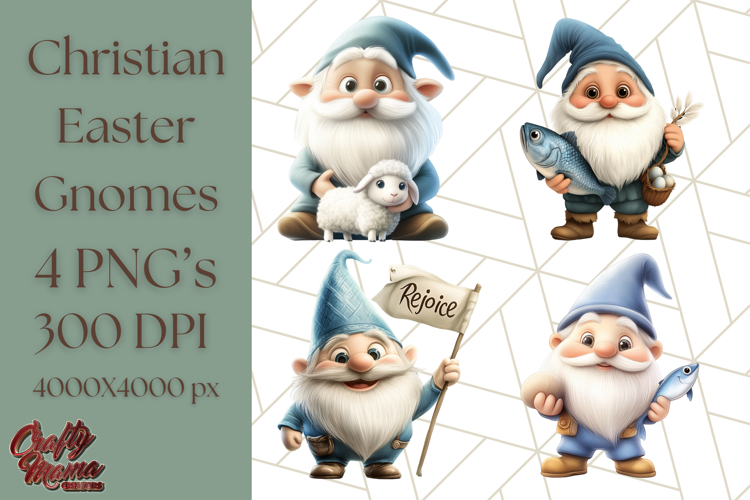 Easter Christian Gnome PNG, Religious Spring Sublimation