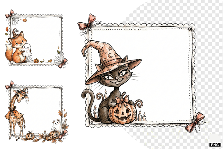 Halloween Quirky Frames PNG