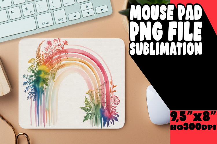 Joyful MOUSE PAD PNG Art, Flowers