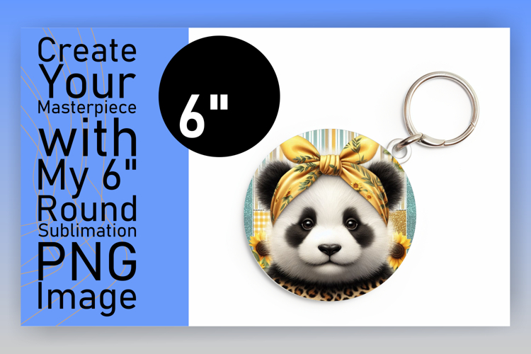 Stylish Circle Design Keychain Template , Cute Animals