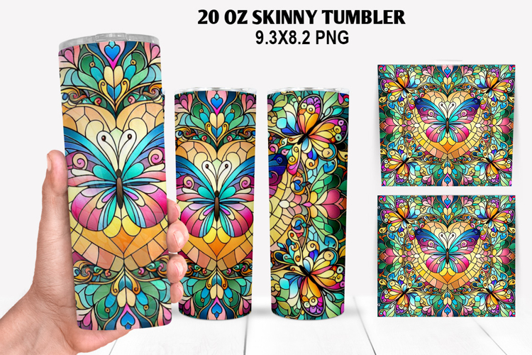 Skinny Tumbler 20oz Wrap Design, Summer Tumble PNG Design