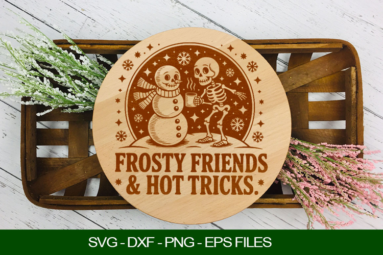 Frosty friends and hot tricks Cutting Board SVG