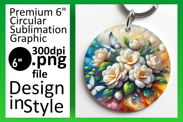 Cute Round Design for Car Coasters , Flowers