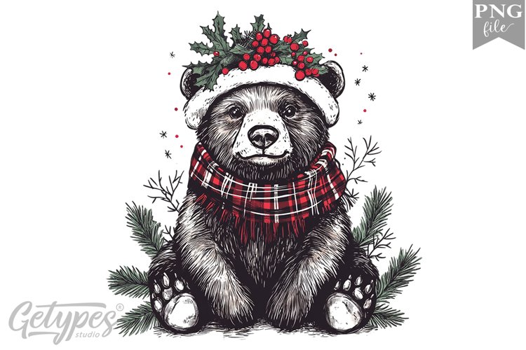 Christmas Bear Clipart Image 13