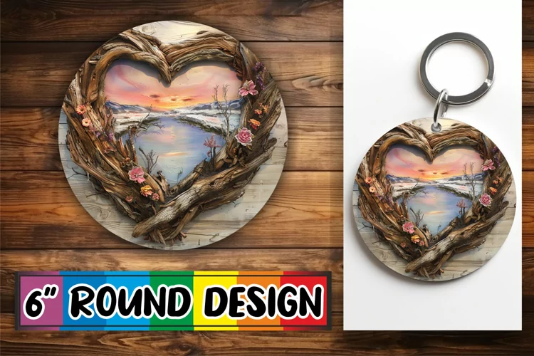 Woodland Elegance Circle Design Sublimation Floral Dream