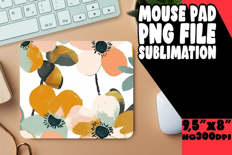 Dreamy Spring Blossom Meadow Mouse Pad Sublimation