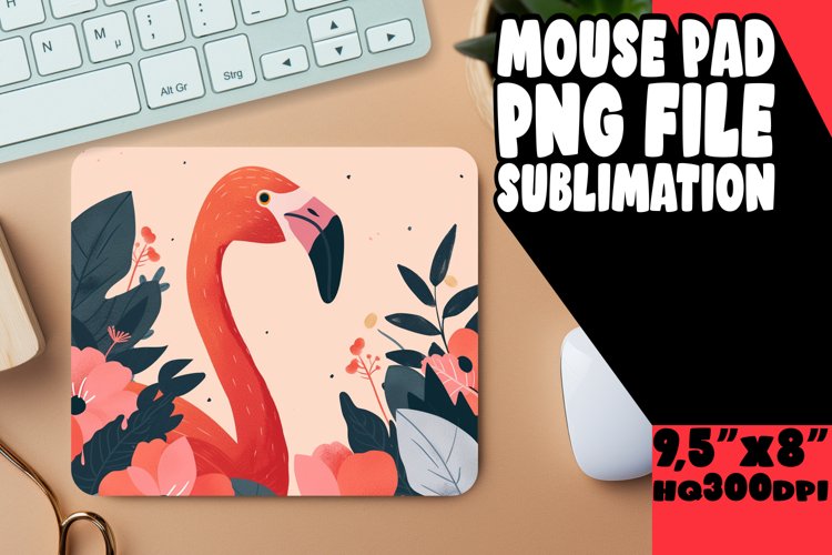 Vibrant Vacation Flamingo Mouse Pads example image 1