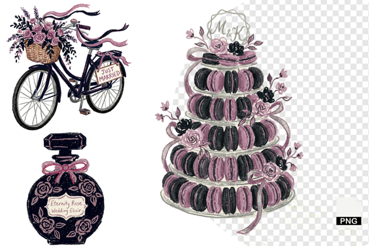 Goth Wedding Night Clipart example image 1