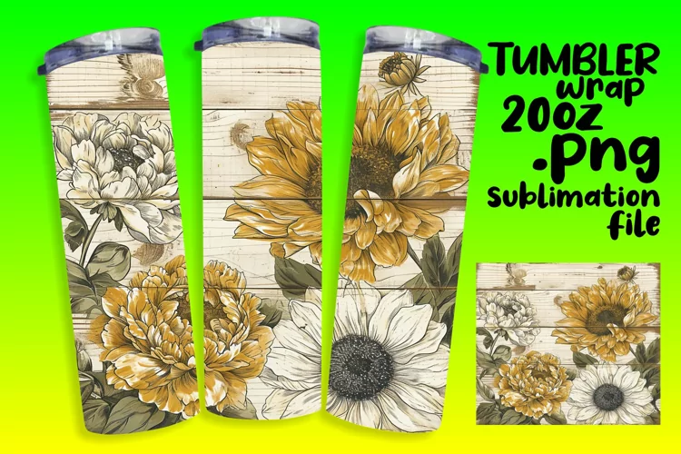 Vintage Blossom Sublimation Tumbler - 20oz Elegance