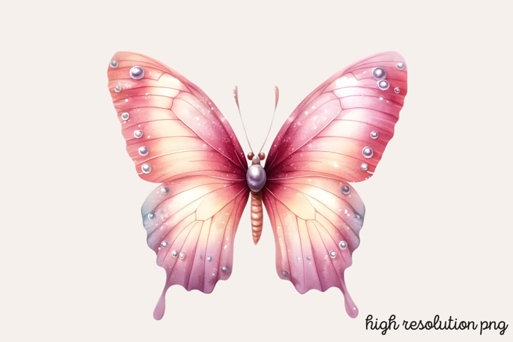 Pink Butterfly Clipart Image 18