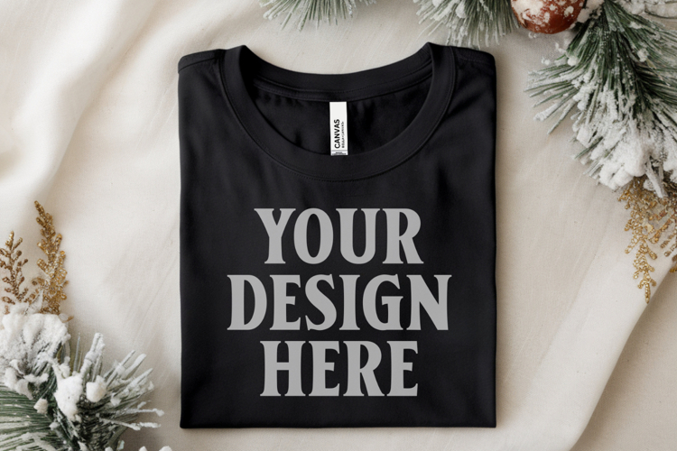 Black Tshirt Mockup Image 18