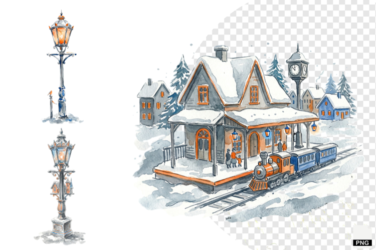 Winter Village Clipart