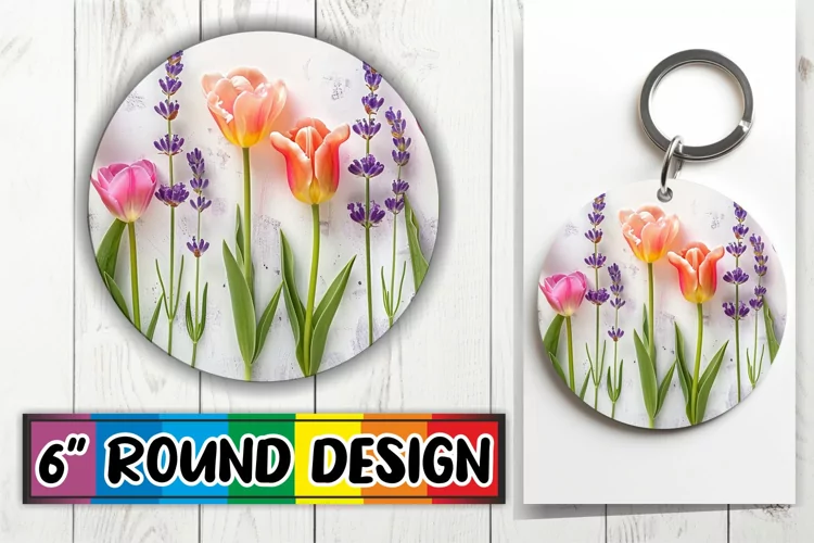 Spring Sensation Design Circle - Sublimation Whimsy Round