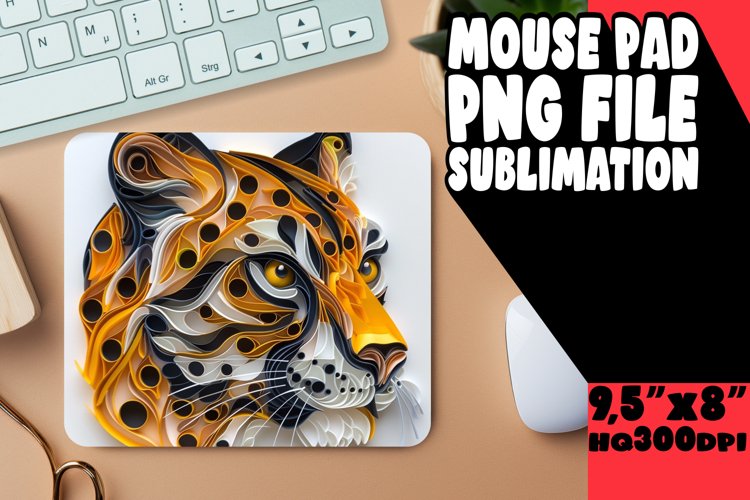 Whisker Wonderland Sublimation Mouse Pad - 3D Design