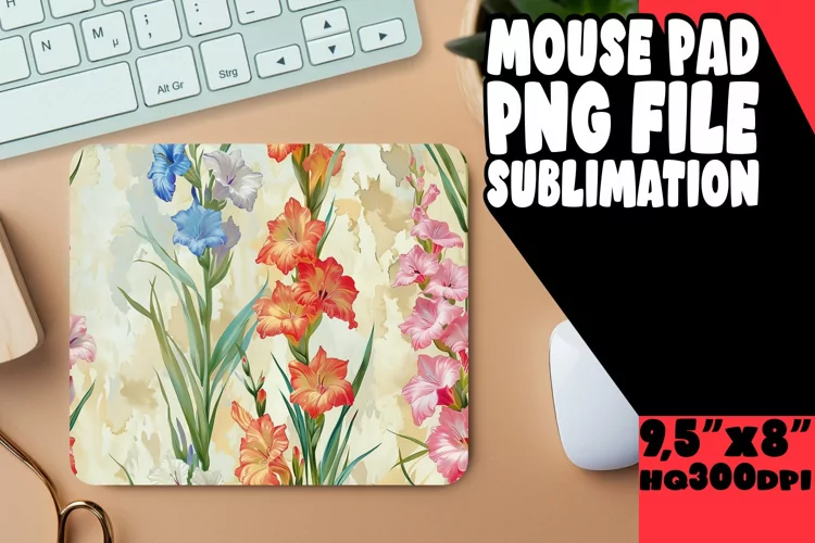 Stylish Petal Striped Mouse Mat - Chic Workspace Accent