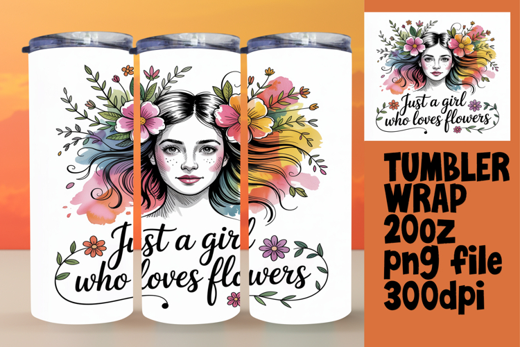 ELEGANT 20oz Tumbler Graphic for Custom Gifts , Just A Girl