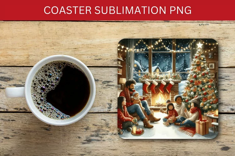 square coaster - family