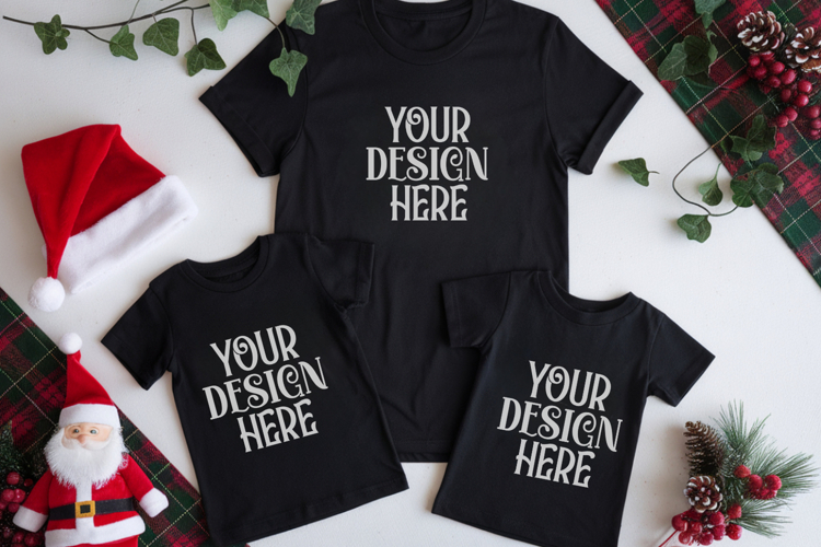 Christmas Family Matching Group T-Shirt Mockup