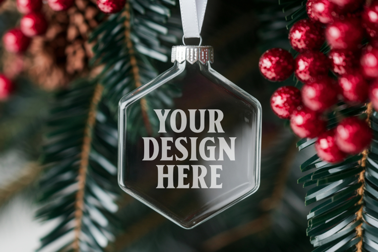 Acrylic Christmas Ornament Mockup , christmas ornament mocku