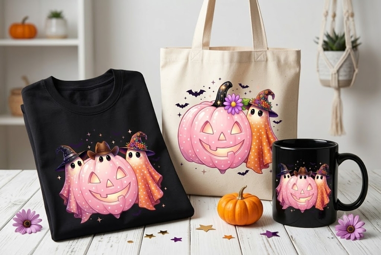 Pink Halloween Pumpkin PNG | Cute Pastel Jack O Lantern Clip