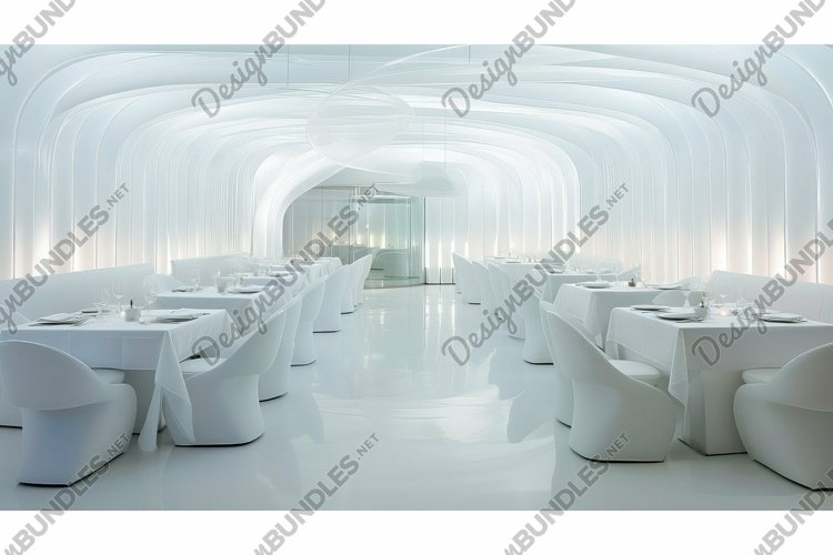 elegant white restaurant background example image 1