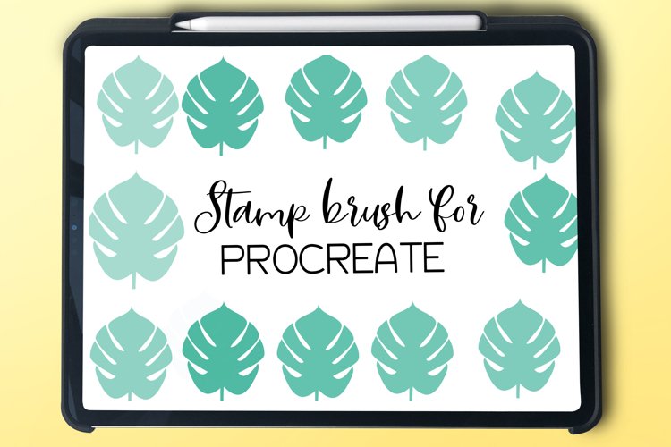 Leaf Stamp Brush - Procreate Brush example image 1