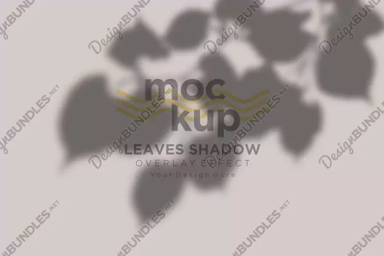 Leaves Shadow Overlay Effect Mockup