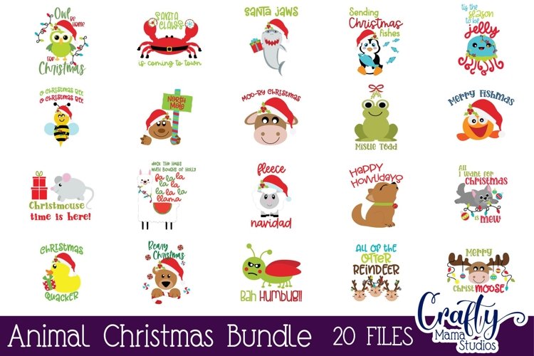 Christmas SVG Bundle, Animal Svg Pet Christmas Bundle example image 1