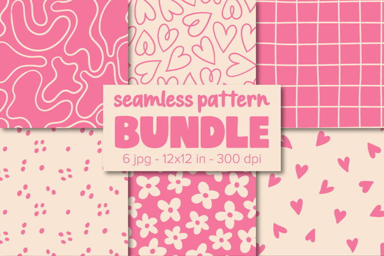 Pink Backgrounds, Pink Pattern Bundle