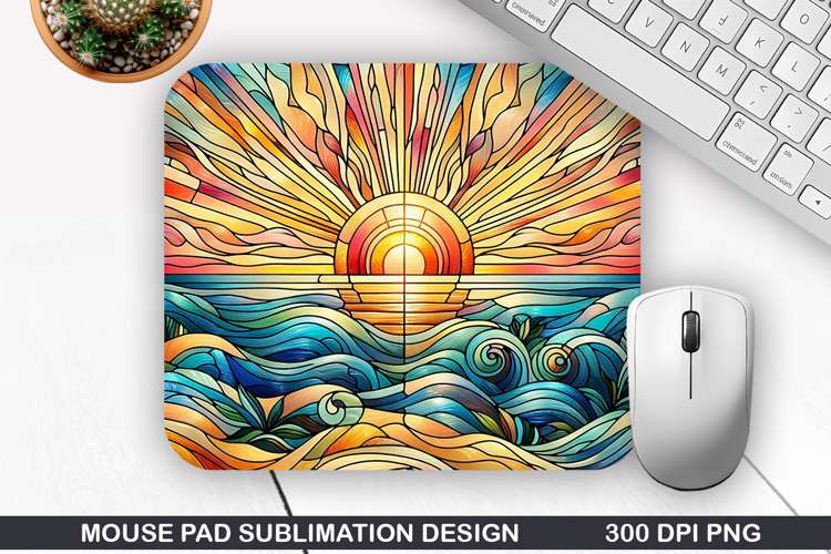 Mouse Pad Sublimation, Summer Mouse Pad PNG Design