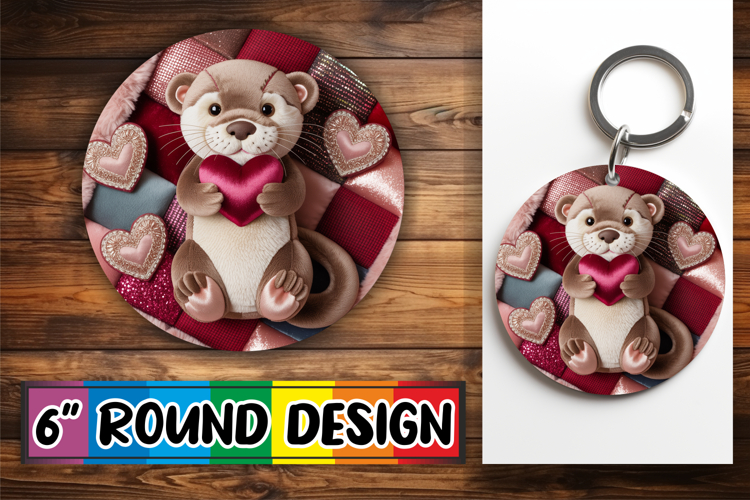 Sublimation Car Coaster Joy, Valenines Animals