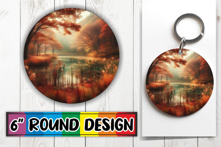 Unique Round Ornaments Design PNG, Autumn