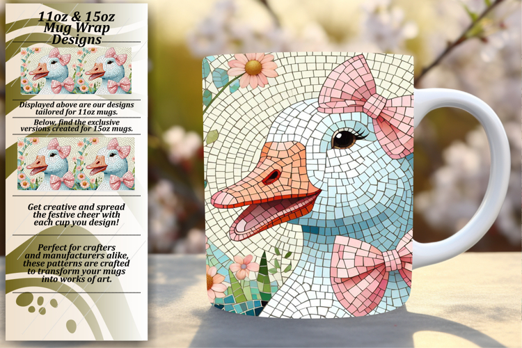 STUNNING 15oz PNG Mug Wrap Design , Goose