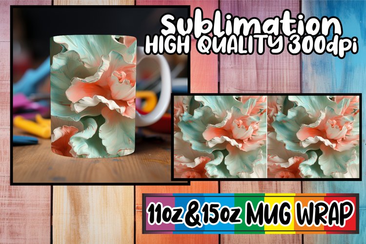 Artistic Harmony Mug Wrap, 11oz 15oz Sublimation