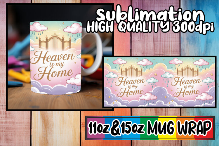 Graceful days sublimation mug wrap, Christian example image 1