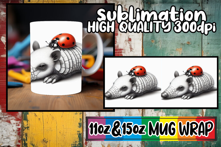 Radiant love 11oz 15oz sublimation wrap, Cute Animals example image 1