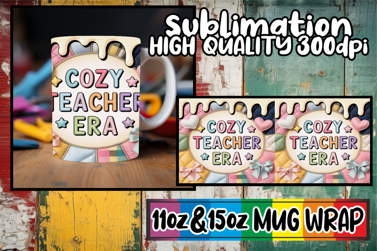 Bright smiles 11oz 15oz mug wrap, Teacher