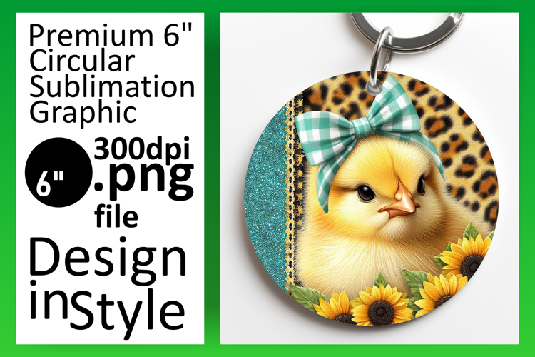 Bright Round Design for Keychains , Cute Animals