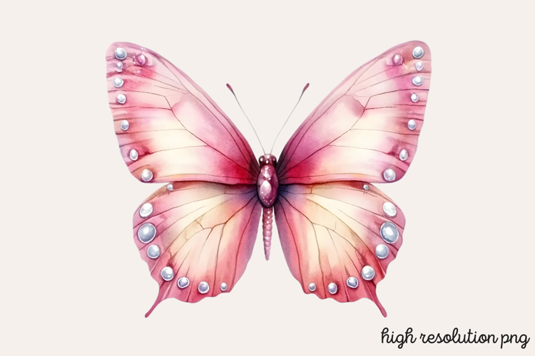 Pink Butterfly Clipart Image 17
