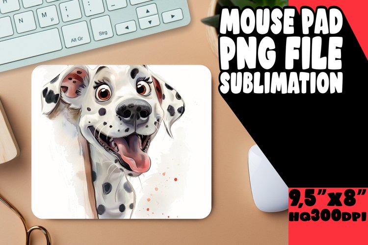Whimsical Watercolor Dog Lover Joyful Charm Mousepad PNG